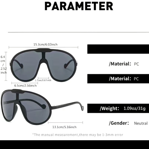 Oversized Protection Sunglasses - Picture 3 of 4